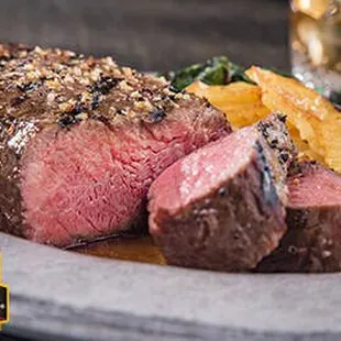 Certified Angus Beef Strip Steaks. shown prepared