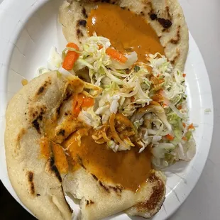 a plate of mexican food