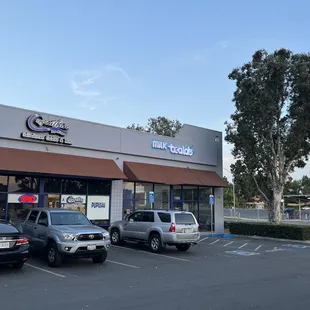 cars parked in a parking lot