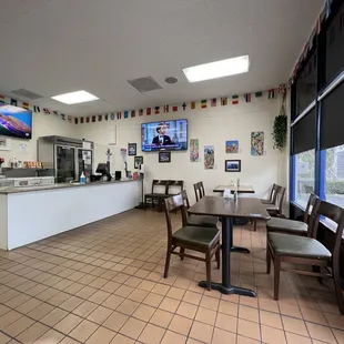 the inside of a restaurant