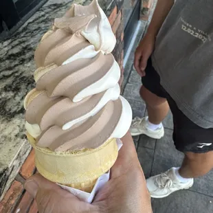 Custard twist cone