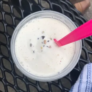 a cup of milkshake