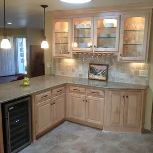 BIRDS EYE MAPLE CABINETS