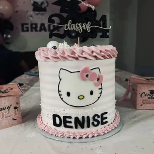 Hello Kitty Graduation Cake