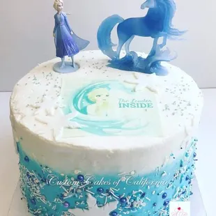 a frozen horse and a horse