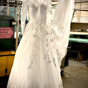 We clean and preserve wedding and quince dresses