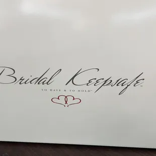 Wedding dress preservation.