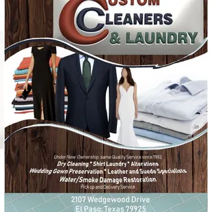 Let us take care of your dry cleaning!