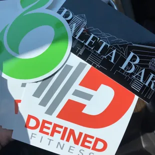 We offer stickers...