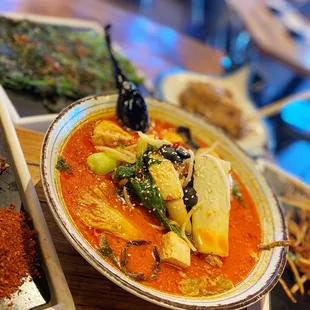 a plate of food on a table