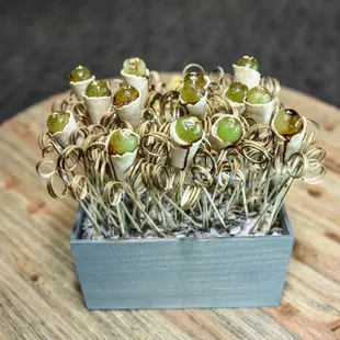 Fois Gras Mousse, Compressed Grape, Gold Flake