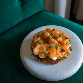 Chesapeake Smokehouse Salmon and Yukon Hashbrown