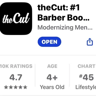 The is a screen shot of the app on the Apple App Store.
