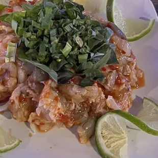 Raw shrimp salad