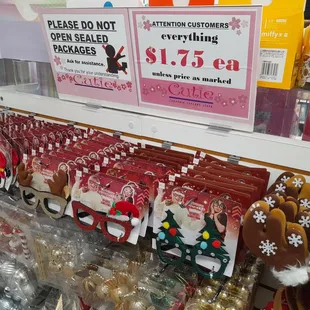 a variety of christmas ornaments for sale
