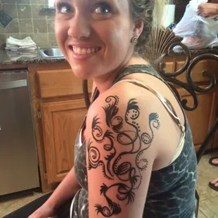 Tattoo art with my daughter.