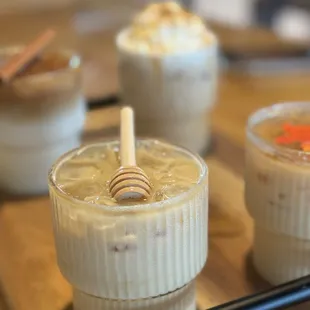 a variety of desserts