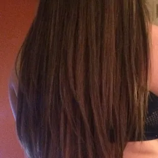From dark to caramel. Balayage style