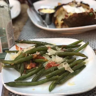 Green Beans with Asiago-Tomato