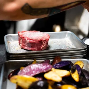 steak, food
