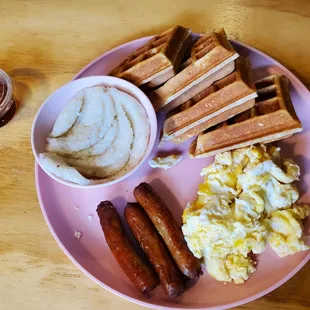 A waffle lot breakfast