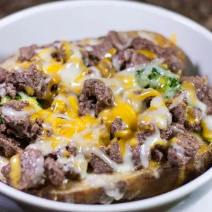 Steak Bites Loaded Baked Potato