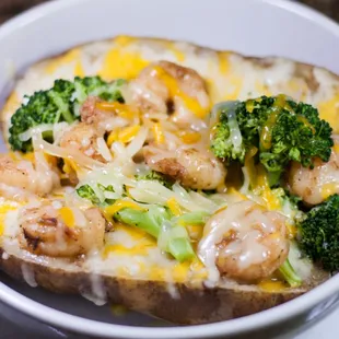 Grilled Shrimp Loaded Baked Potato