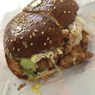 Super cluckin Sunday bbq ranch chicken sandwich