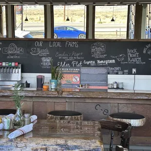 Ranch to table all local farms beautiful here and the people are amazing!!