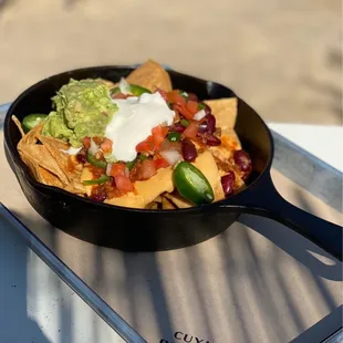 Beef Nachos Outstanding!!! Everything is homemade down to the chips!!!