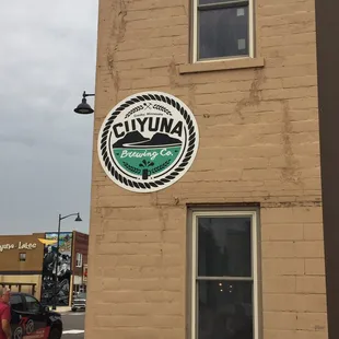 a sign on the side of a building