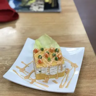 a plate of food on a table