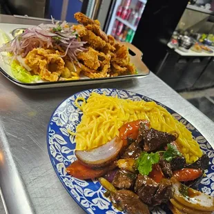 Tallarines a la Huancaina / Jalea Mixta