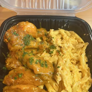 Carolina gold wings and lobster Mac