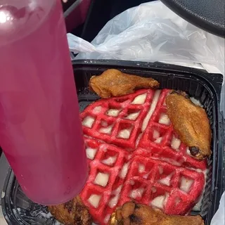 Wings & Red Velvet Waffles