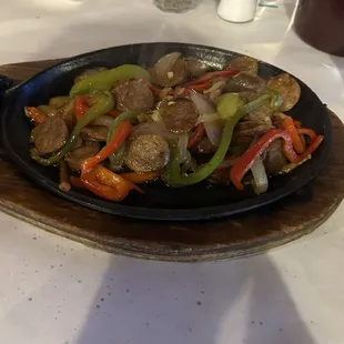 Chorizo fajitas