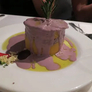 Stuffed Potato Causa with Octopus and Olives / Causa Montada con Pulpito al Olivo