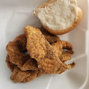 Fresh Catfish with Dinner Roll...Lunch Plate
