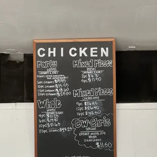 CHICKEN MENU