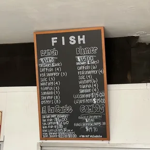 FISH MENU