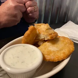 Loaded baked potato empanadas