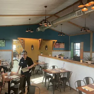 Wall decor and main dining area