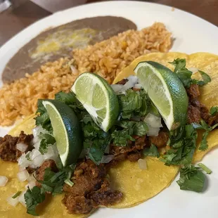 Street tacos (pastor)