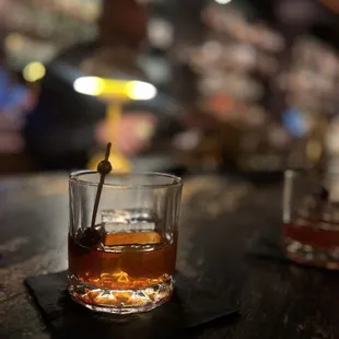 a gin cocktail in a glass
