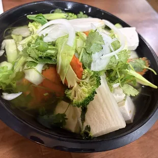 Vegetable Pho Cyclo with vegetable broth