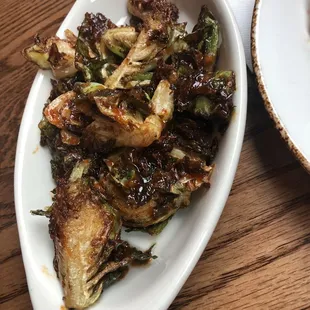 Tamarind seasoned Brussels sprouts