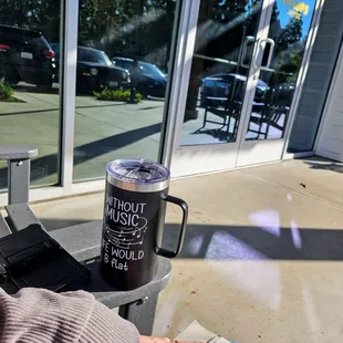 Nothing better on a cool, crisp day than to be seated under warm sunshine, a good book and some hot Cyclops brew !!!!!