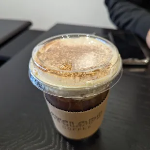 Cold brew with Smashing Pumpkin cold foam on the top.