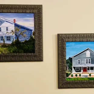 Beautiful paintings of the restaurant from the past to the present