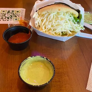 Vegetarian arepa same taste and quality as woodstock location